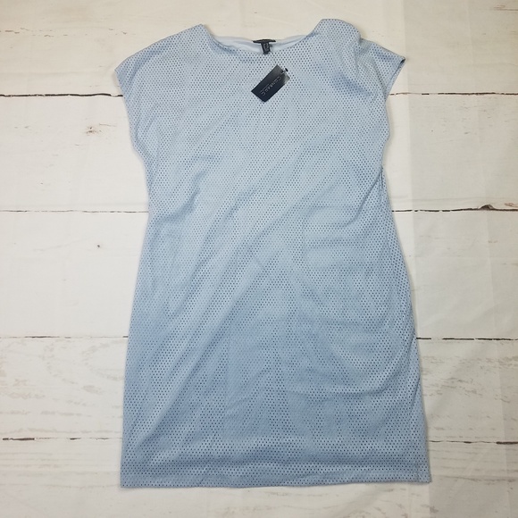 new Conrad C Womens suede Blue shift dress soze 10 - Picture 6 of 8